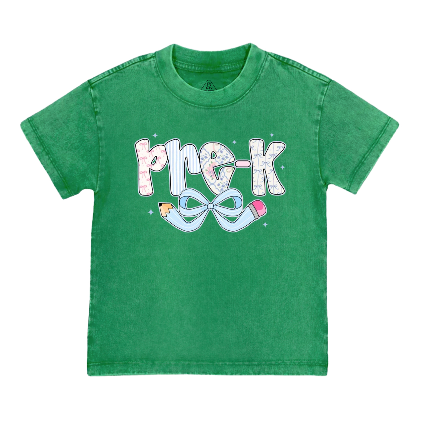 Personalized Pencil bow Grades Toddler&Kids Washed Tees