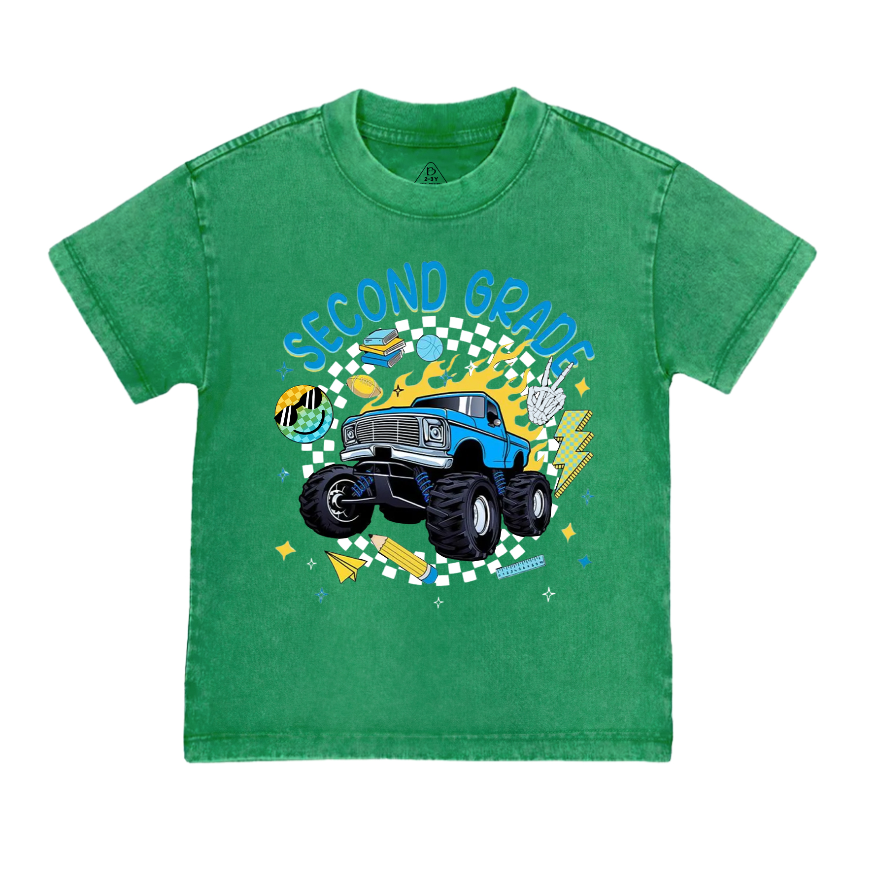 Personalized Truck For Boy Toddler&Kids Washed Tees