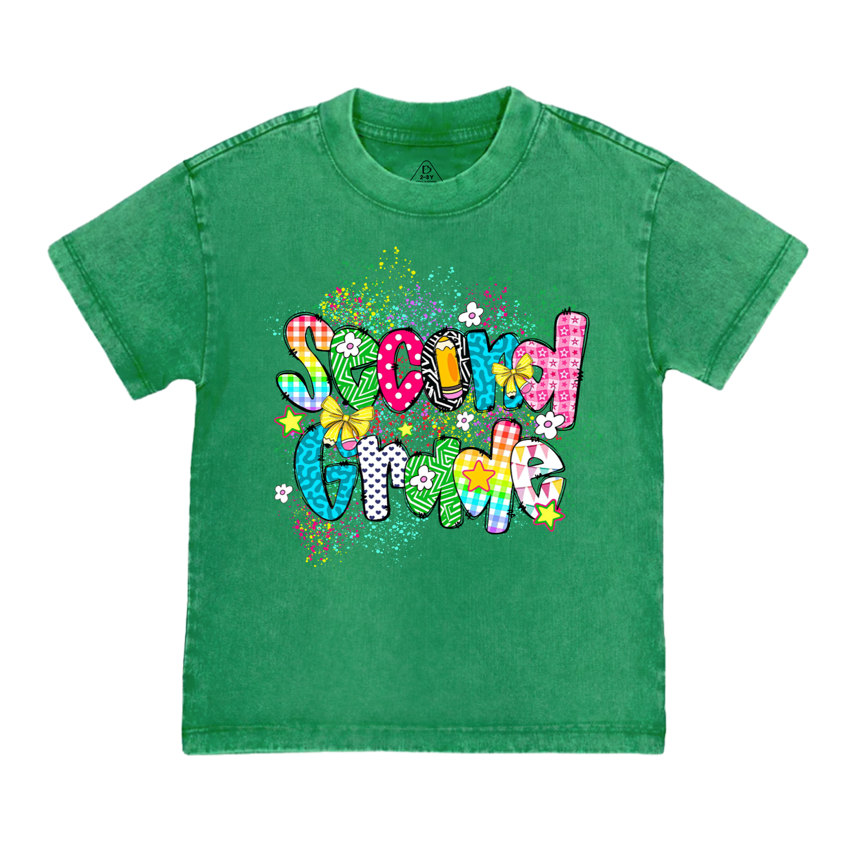 Personalized Ink splash Back To School Toddler&Kids Washed Tees
