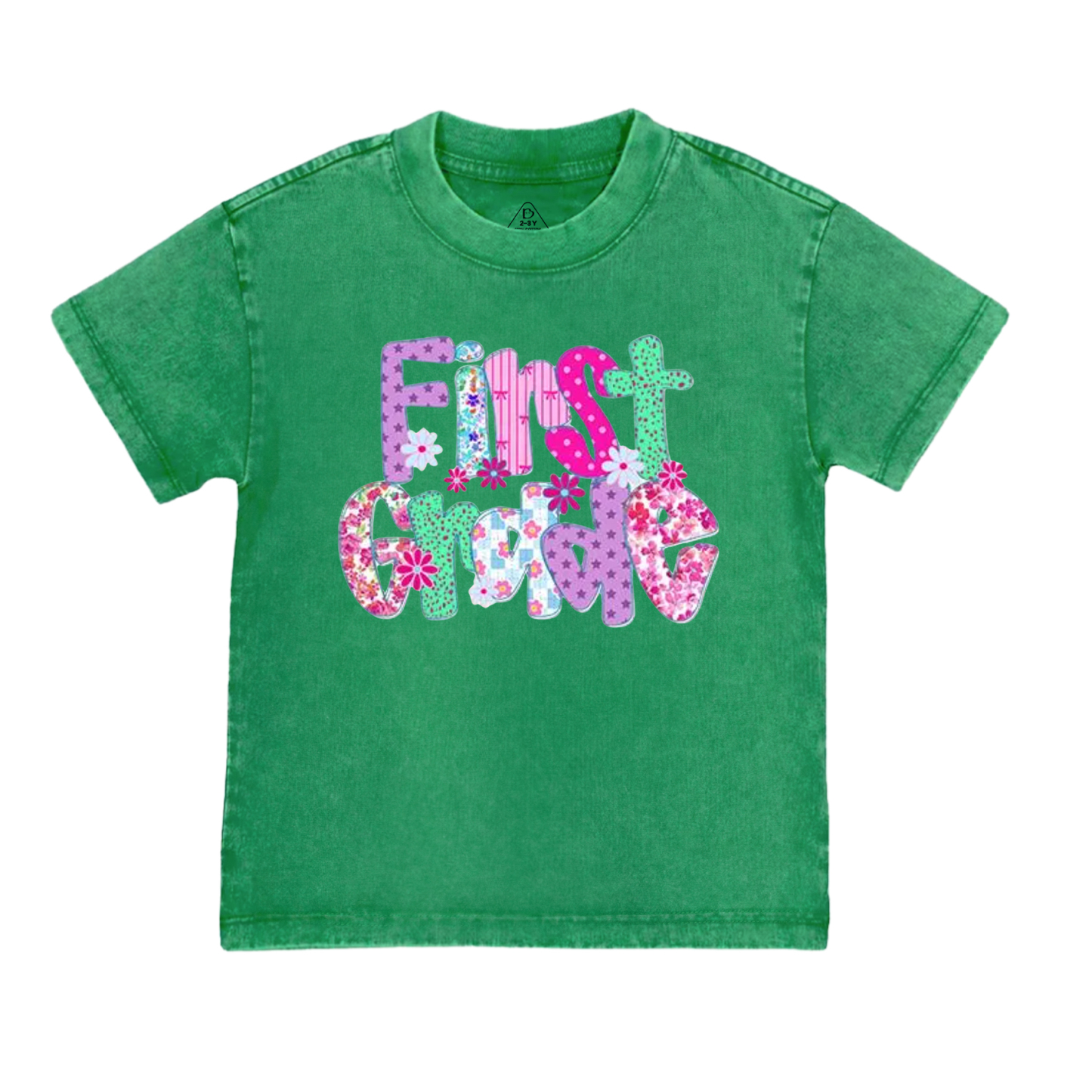 Personalized Floral Fun Toddler&Kids Washed Tees