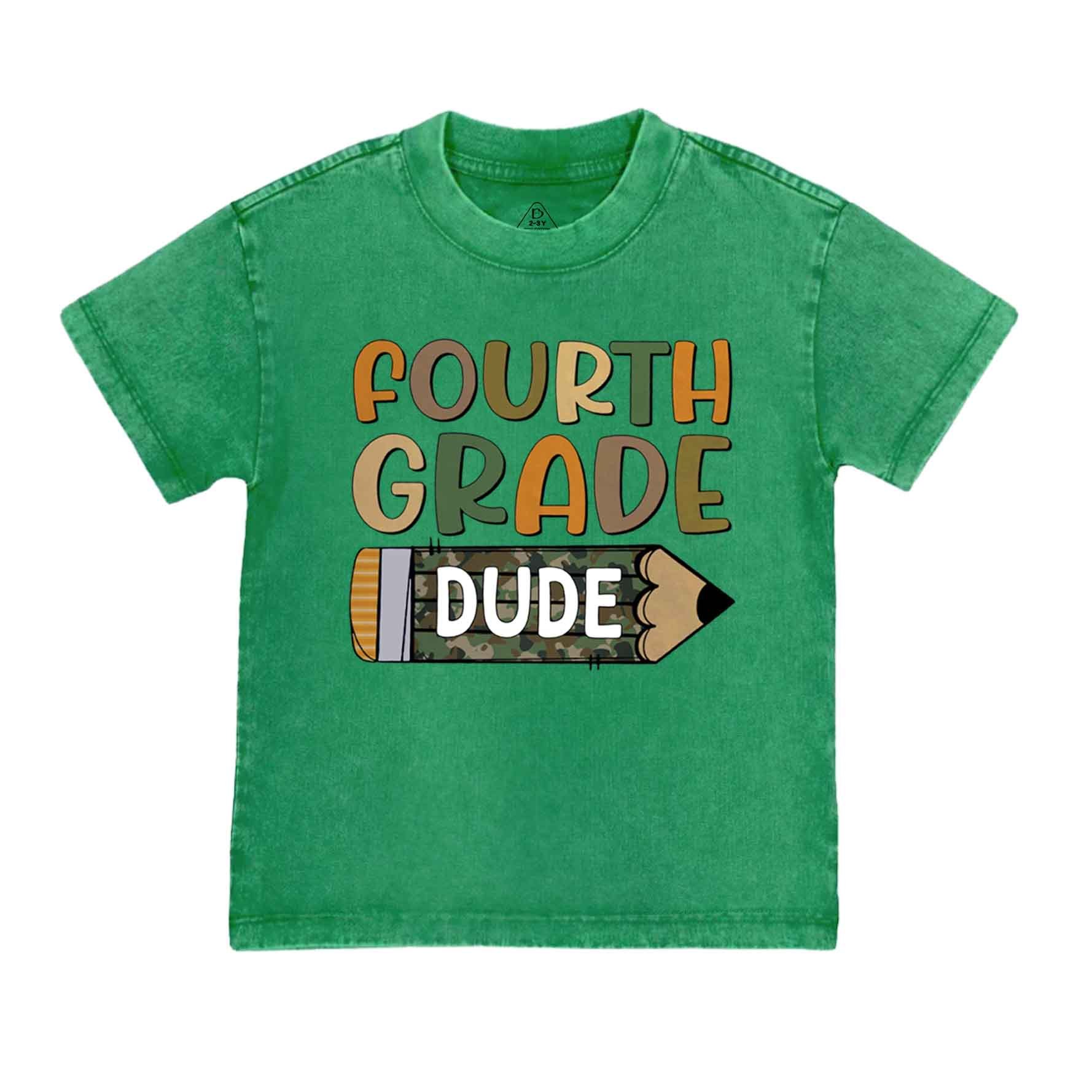 Personalized Retro Back To School Boys Toddler&Kids Washed Tees