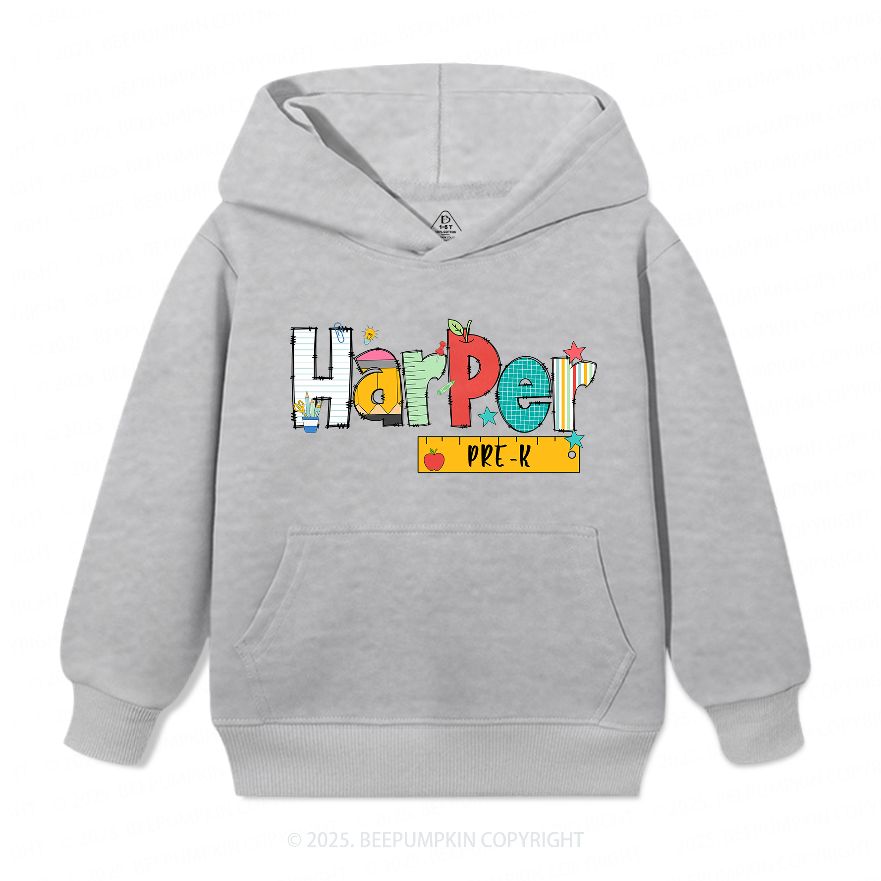 Personalized Alphabet Kid's Hoodies Beepumpkin