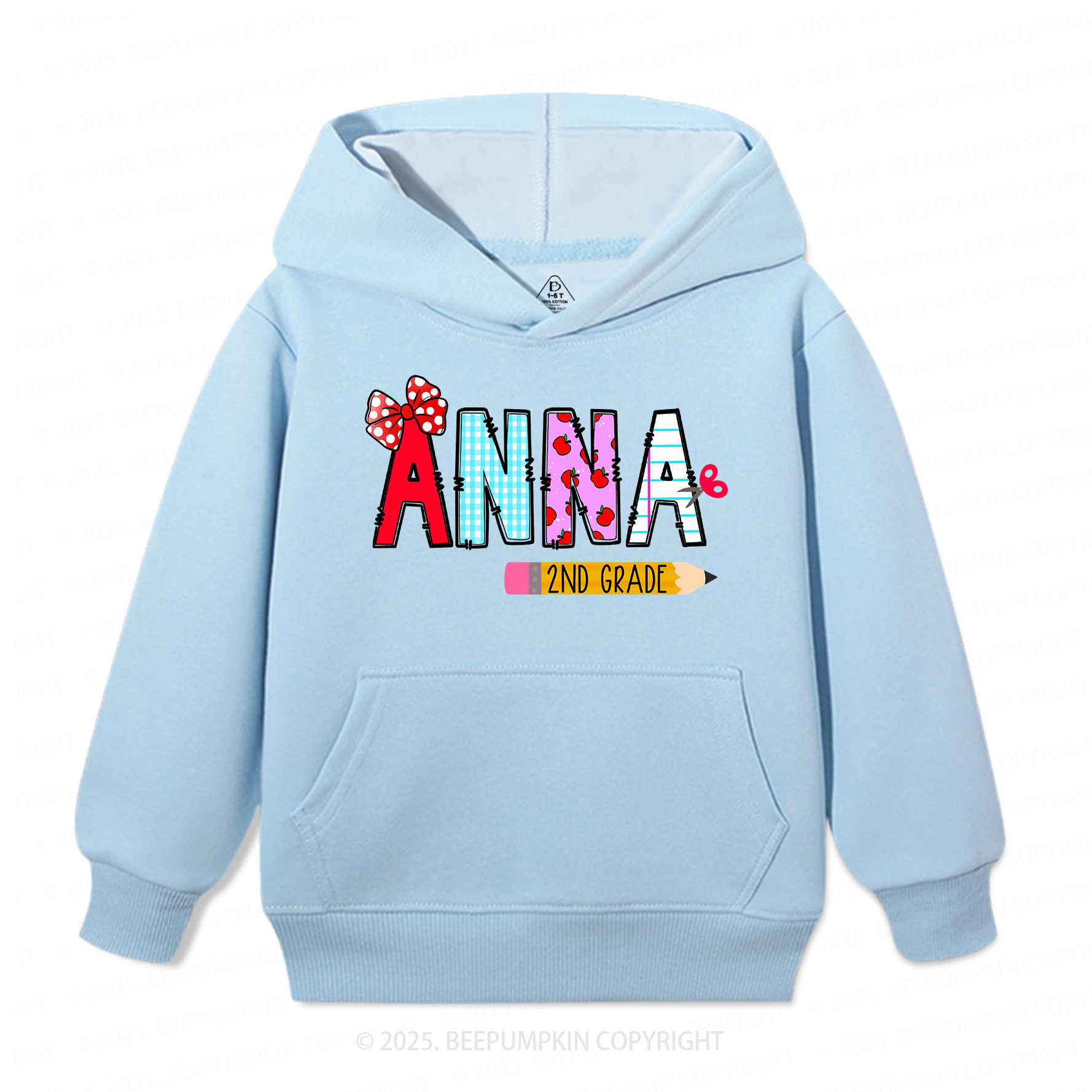 Personalized Name First Day Of School Kid's Hoodies Beepumpkin