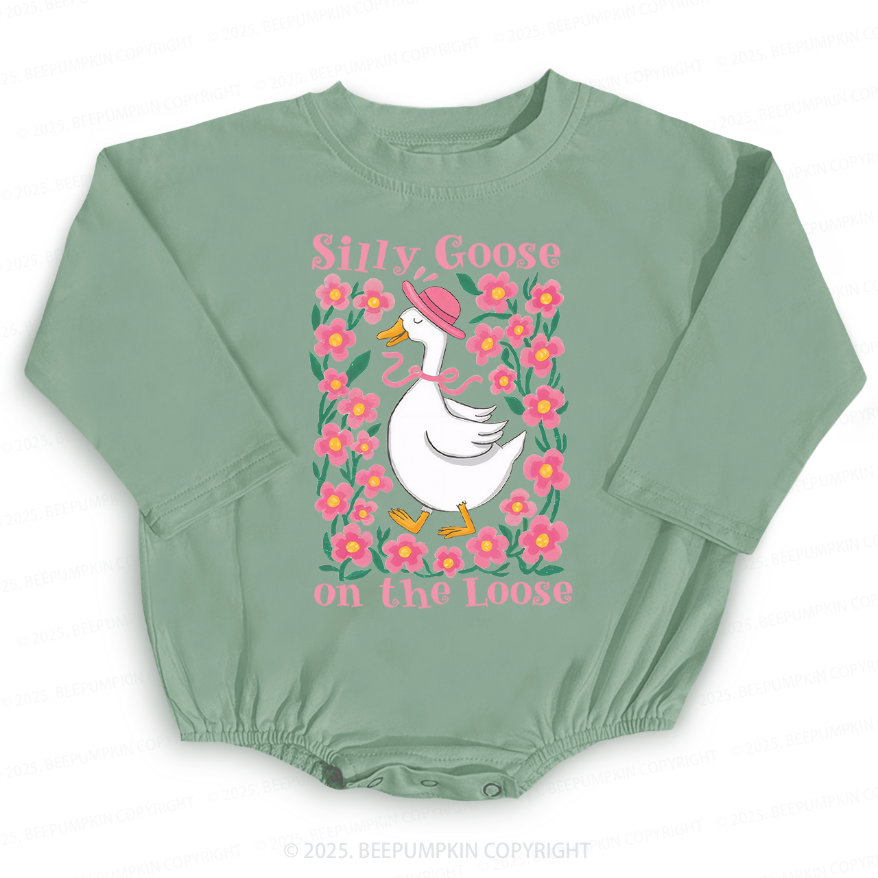 Silly Goose On The Loose Baby Bubble Romper Beepumpkin