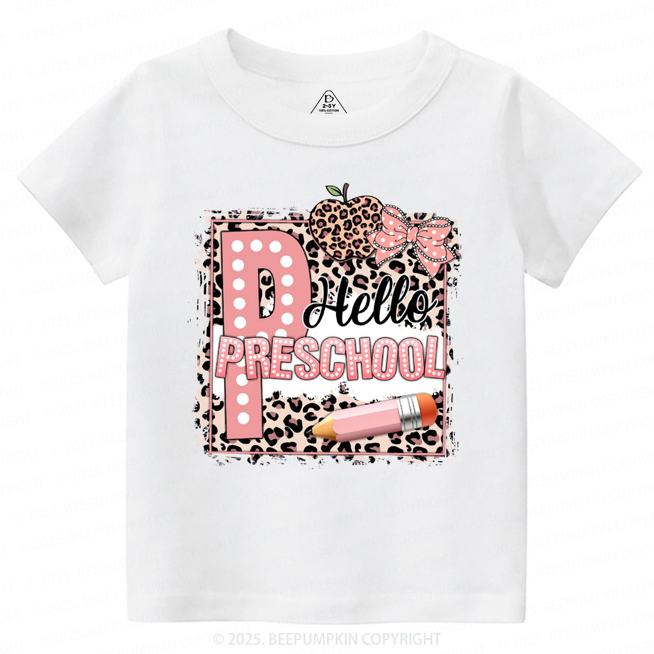 Personalized Leopard Grade Back To School Toddler&Kid's Tees Beepumpkin