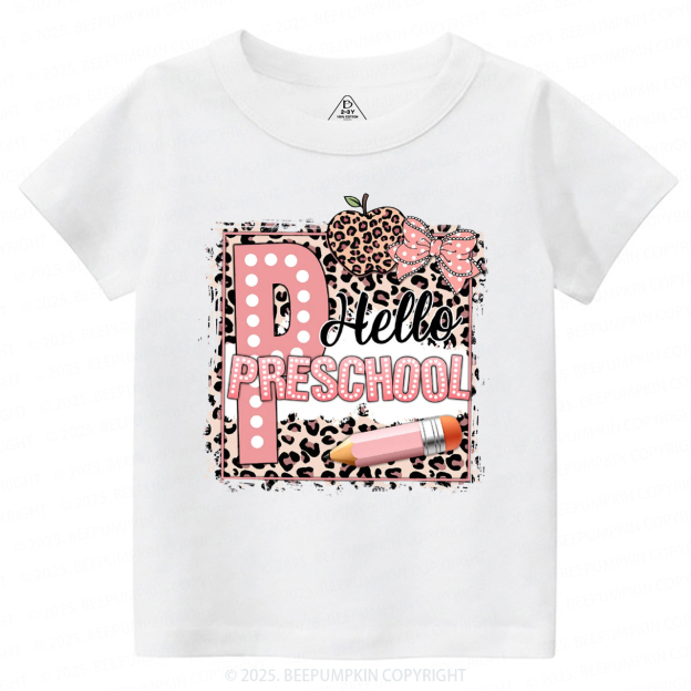 Personalized Leopard Grade Back To School Toddler&Kid's Tees Beepumpkin
