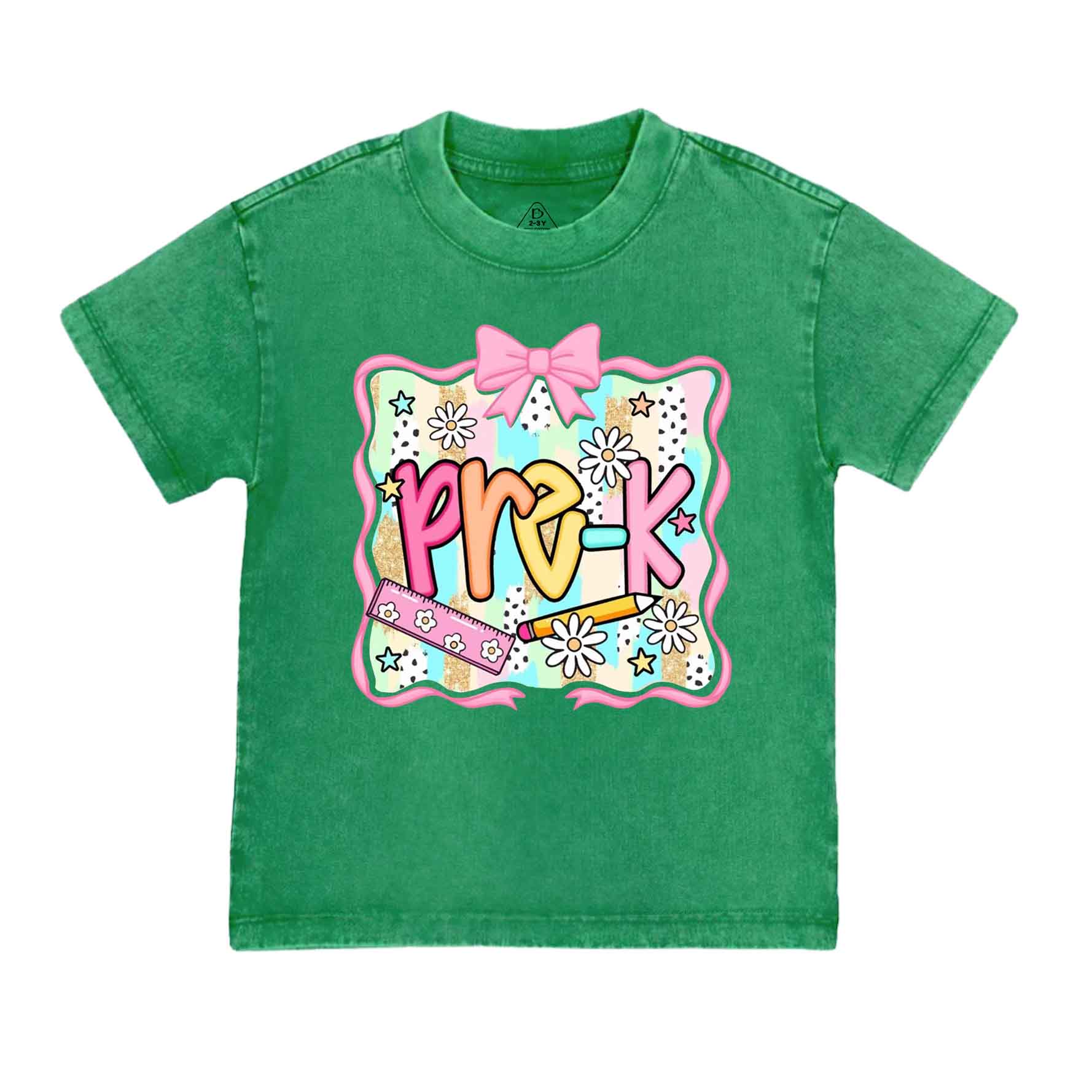Personalized Color Grade Toddler&Kids Washed Tees