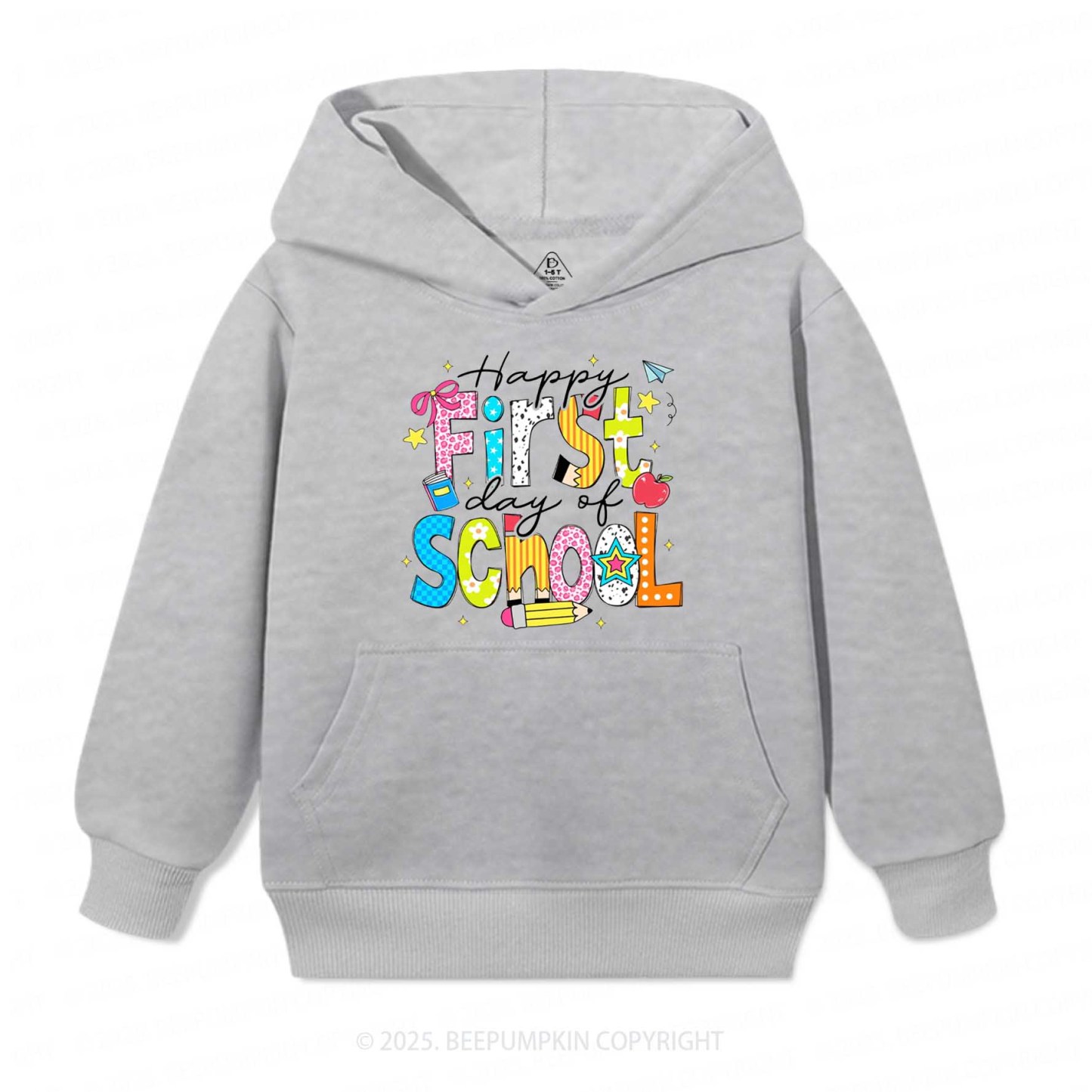 Happy First Day Of School Kid's Hoodies Beepumpkin