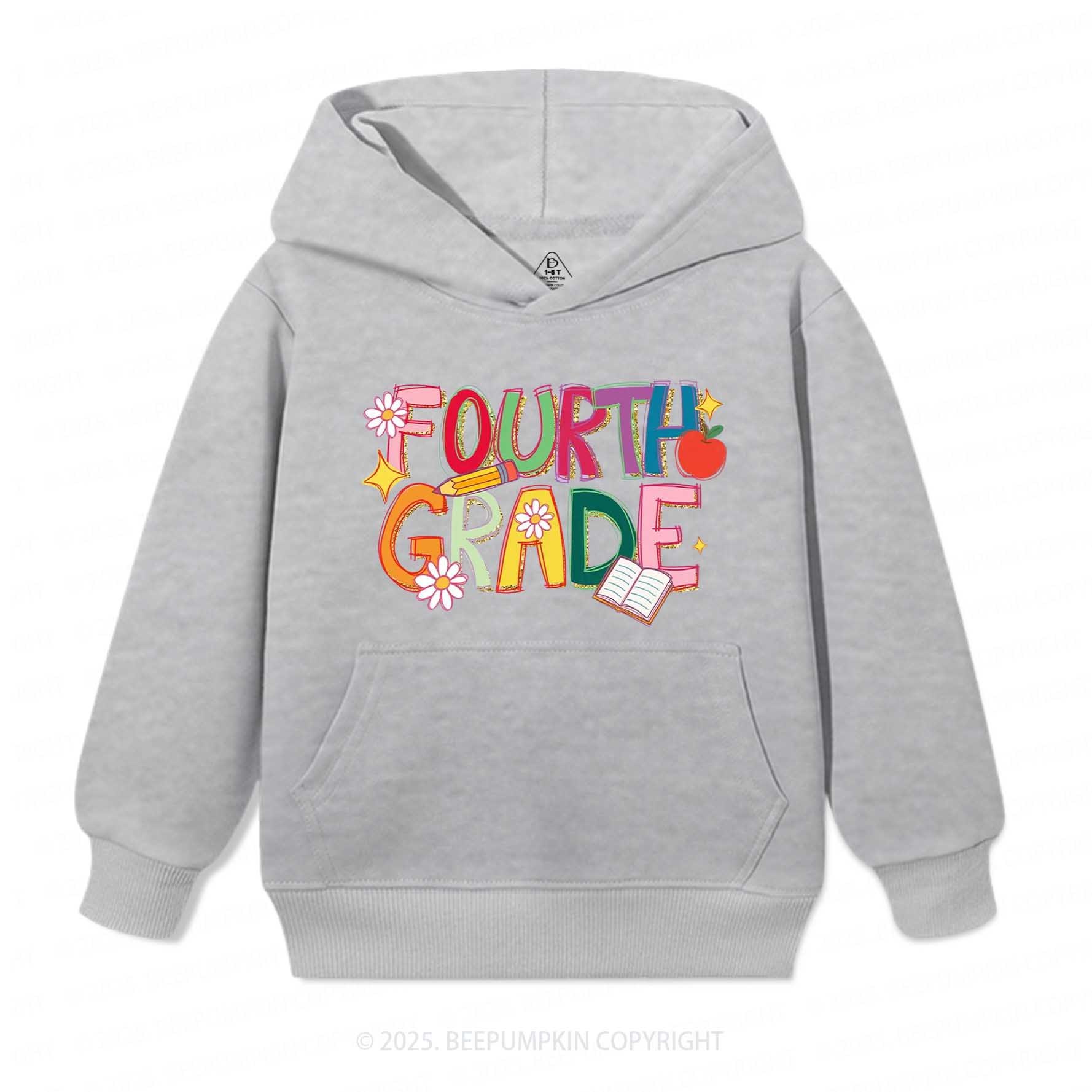  Personalized Girly Floral Kindergarten Neon School Kid's Hoodies Beepumpkin