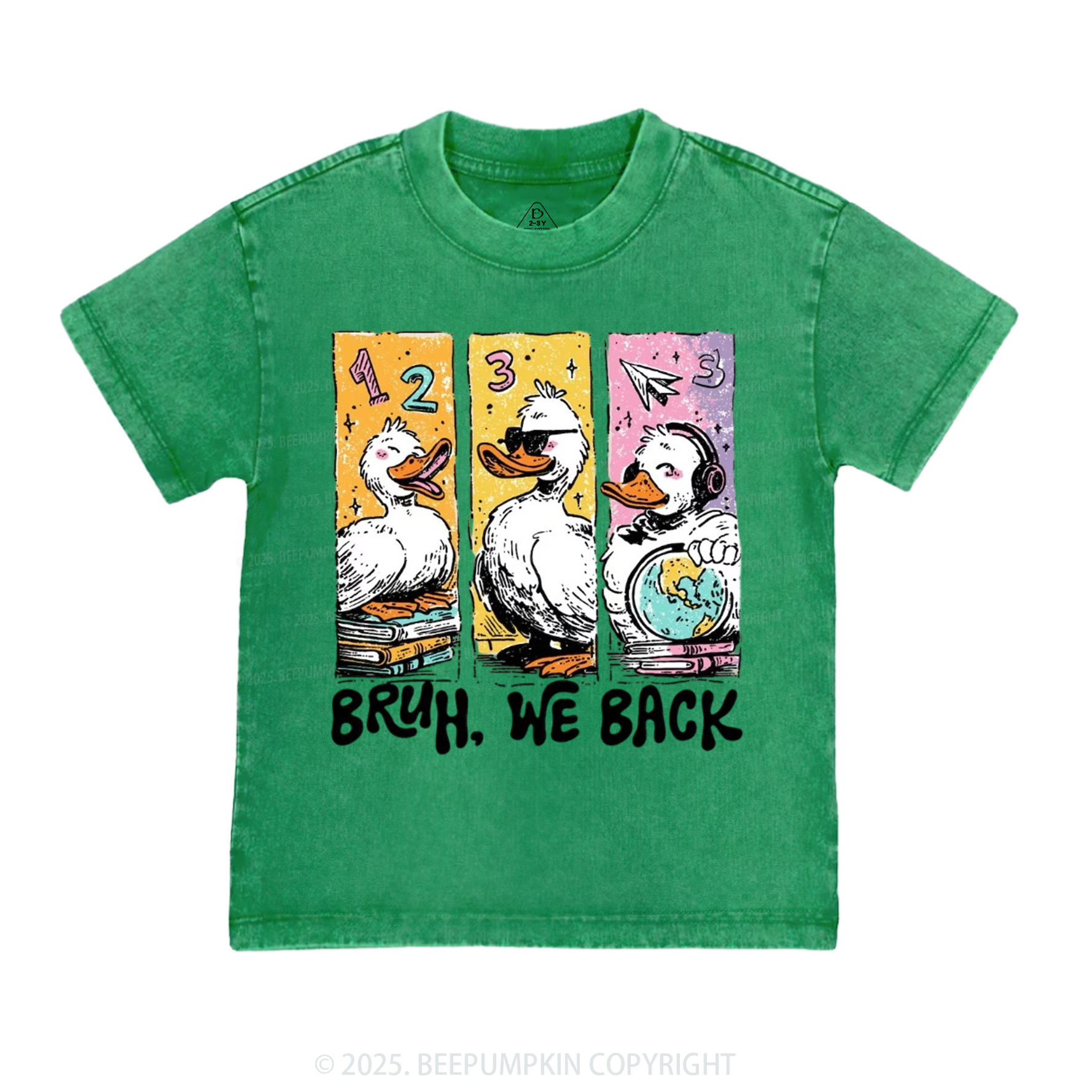 Bruh, We Back Kindergarten Toddler&Kids Washed Tees