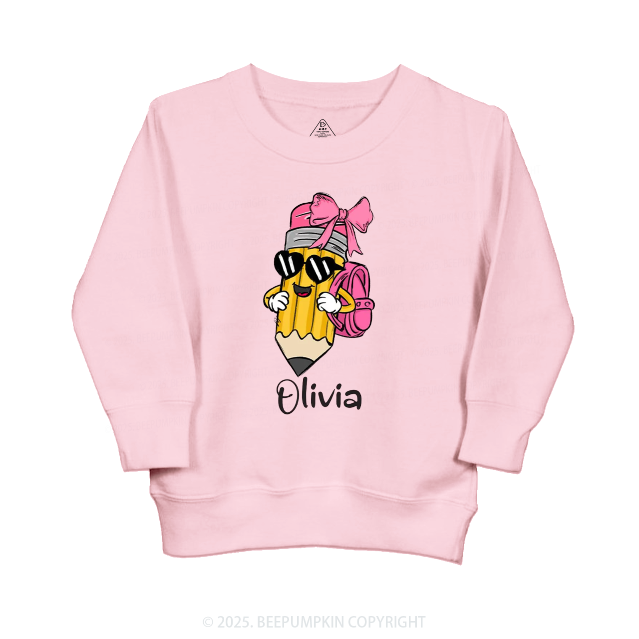 Personalized Boy Girl Pencil Kid's Sweatshirt