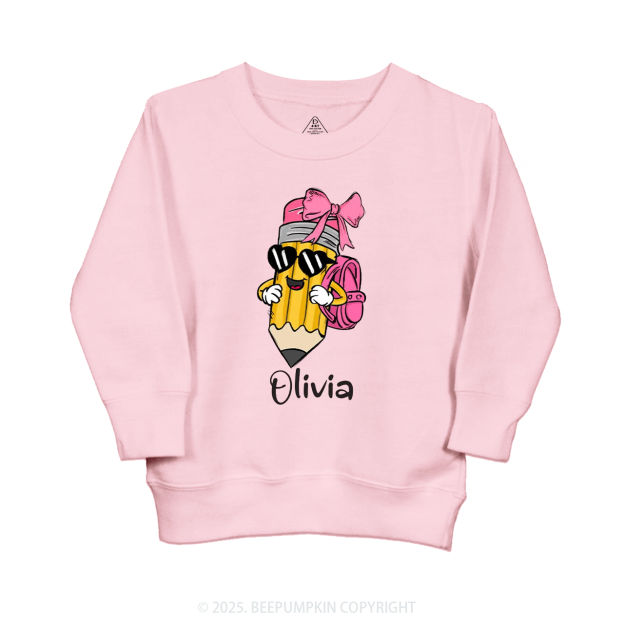 Personalized Boy Girl Pencil Kid's Sweatshirt