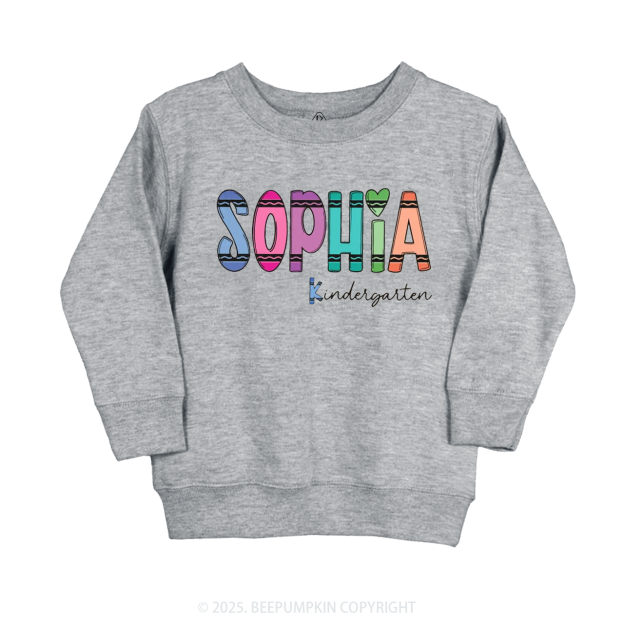 Personalized Colorful Name Magic Kid's Sweatshirt