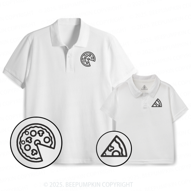 Pizza Dad&Me Matching Polo Shirt Beepumpkin