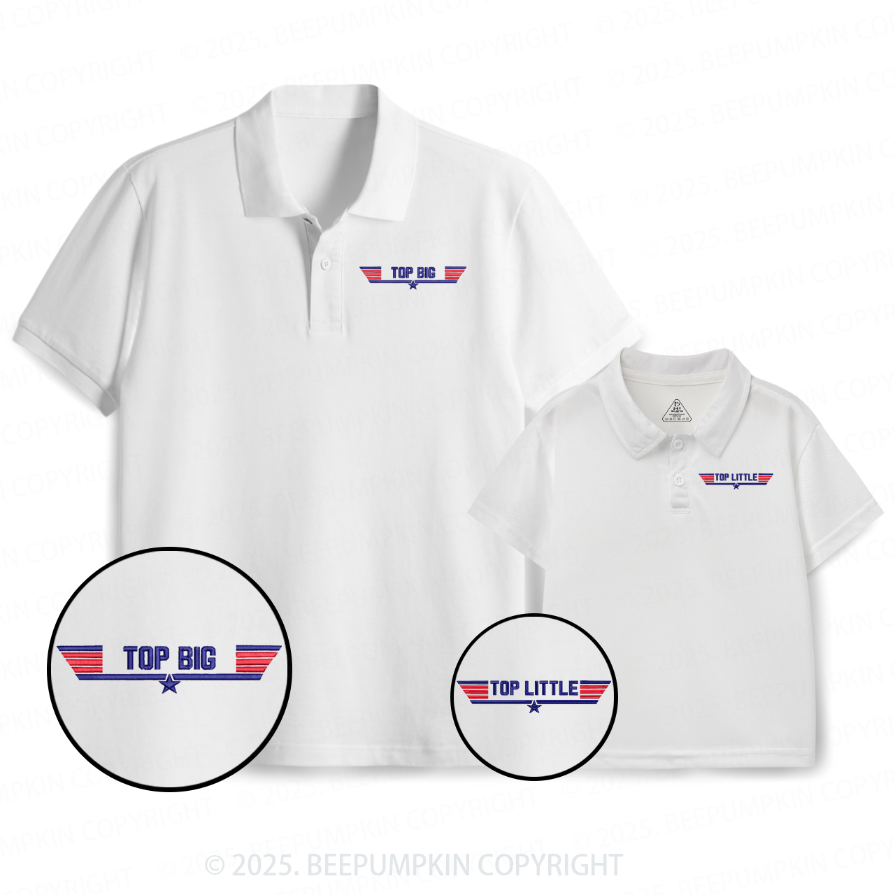 Top Big Dad&Me Matching Polo Shirt Beepumpkin