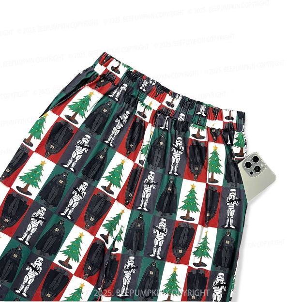 Galactic Holiday Family Matching Pajama Pants With Pockets