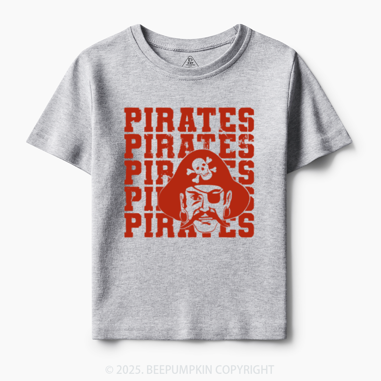 Personalized Pirates Mascot Toddler&Kid's Tees Beepumpkin