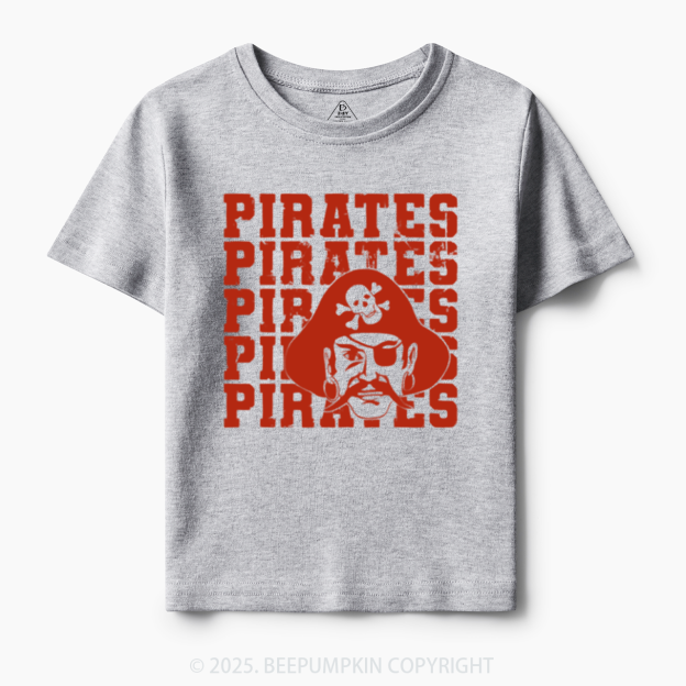 Personalized Pirates Mascot Toddler&Kid's Tees Beepumpkin