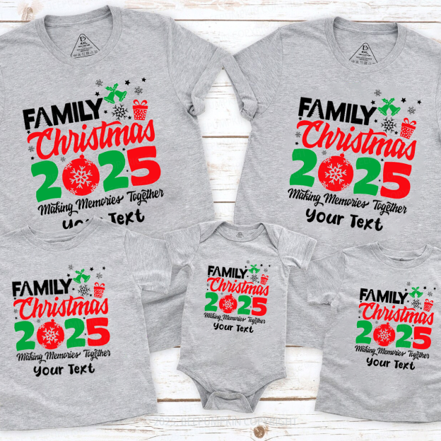 Personalized Christmas 2025  Family Matching T-Shirts Beepumpkin