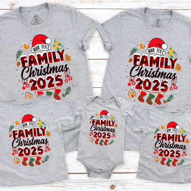 Personalized Gingerbread Snowflakes 2025 Family Matching T-Shirts Beepumpkin
