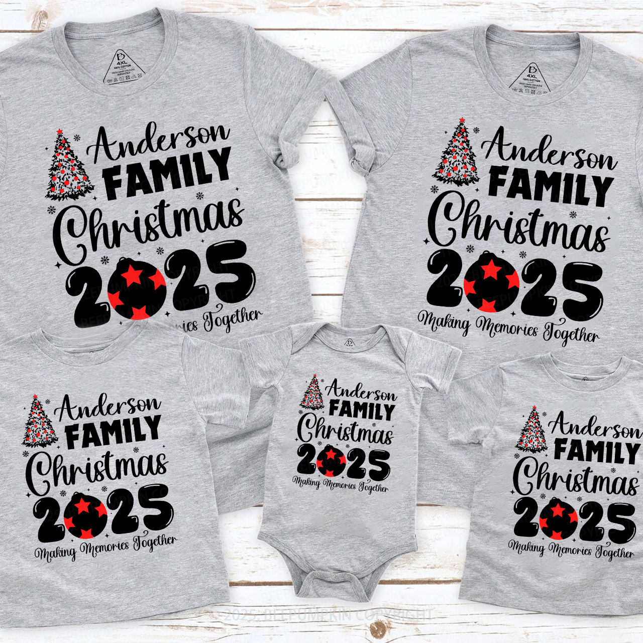 2025 Custom Making Memories Family Christmas Shirts Beepumpkin