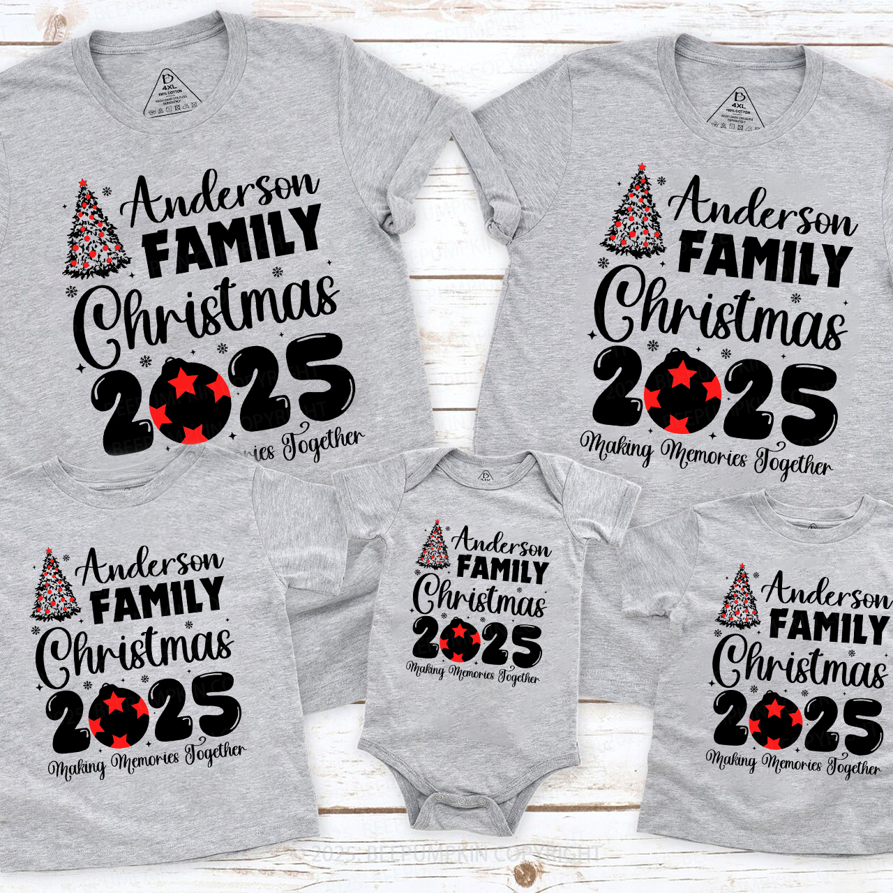 2025 Custom Making Memories Family Christmas Shirts Beepumpkin