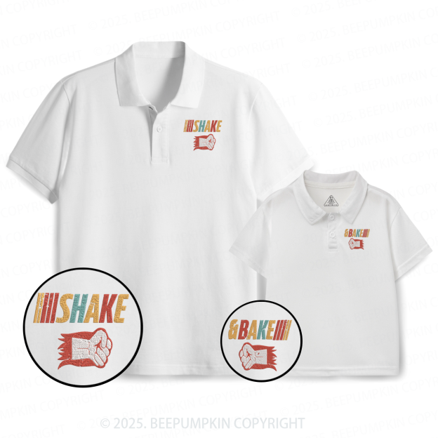 Embroidery Shake And Bake Dad&Me Matching Polo Shirt Beepumpkin