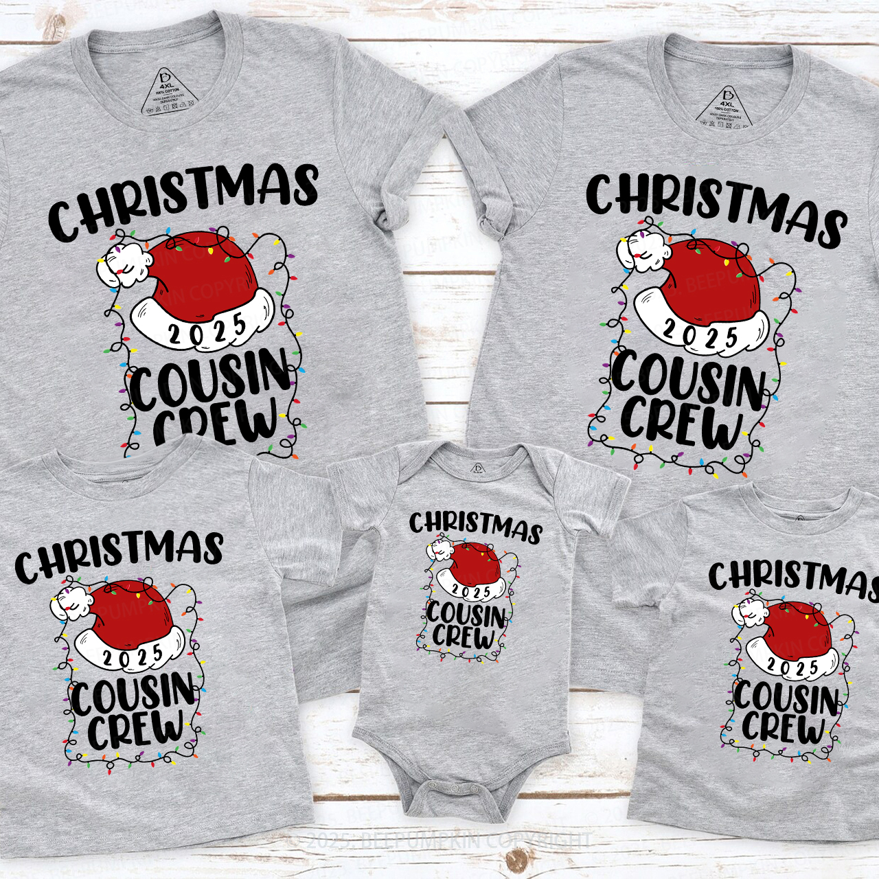 Cousin Crew 2025 Christmas Matching Shirts Beepumpkin