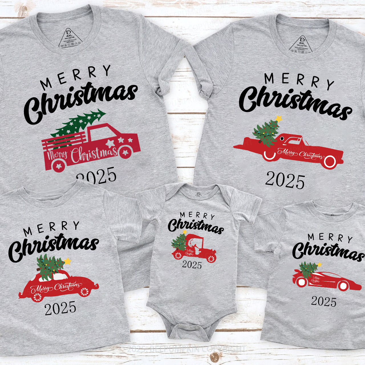 Merry Christmas 2024 Personalized Truck Family Matching Shirt