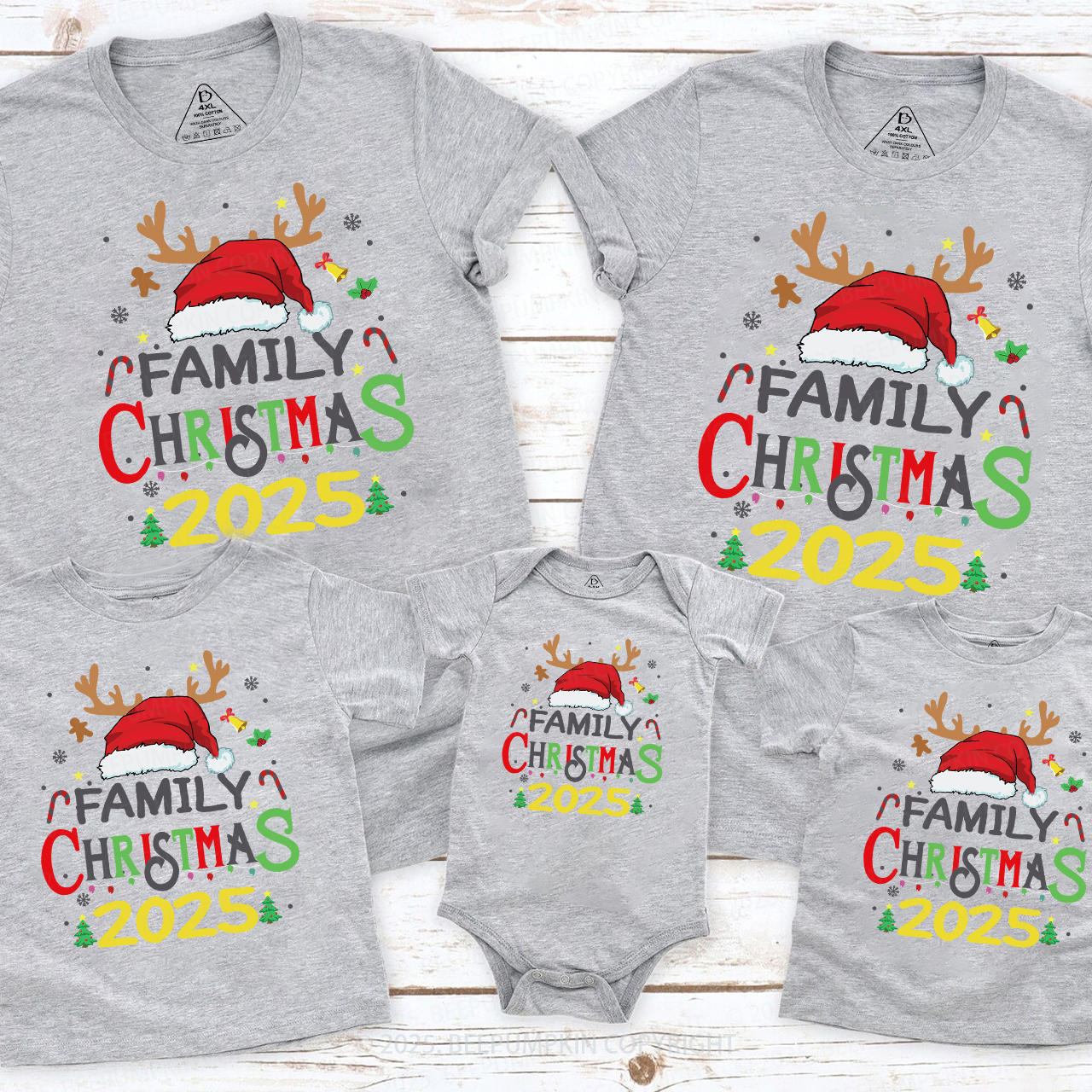 2025 Family Christmas Santa Shirts For Family Members