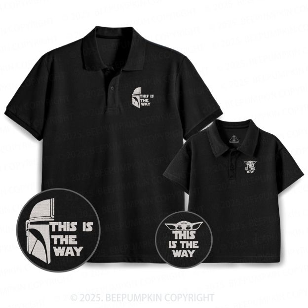 Embroidery Cool Gift Dad&Me Matching Polo Shirt Beepumpkin