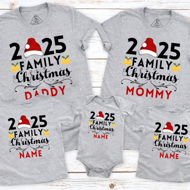 Personalized 2025 Family Christmas Name Matching Shirts Beepumpkin