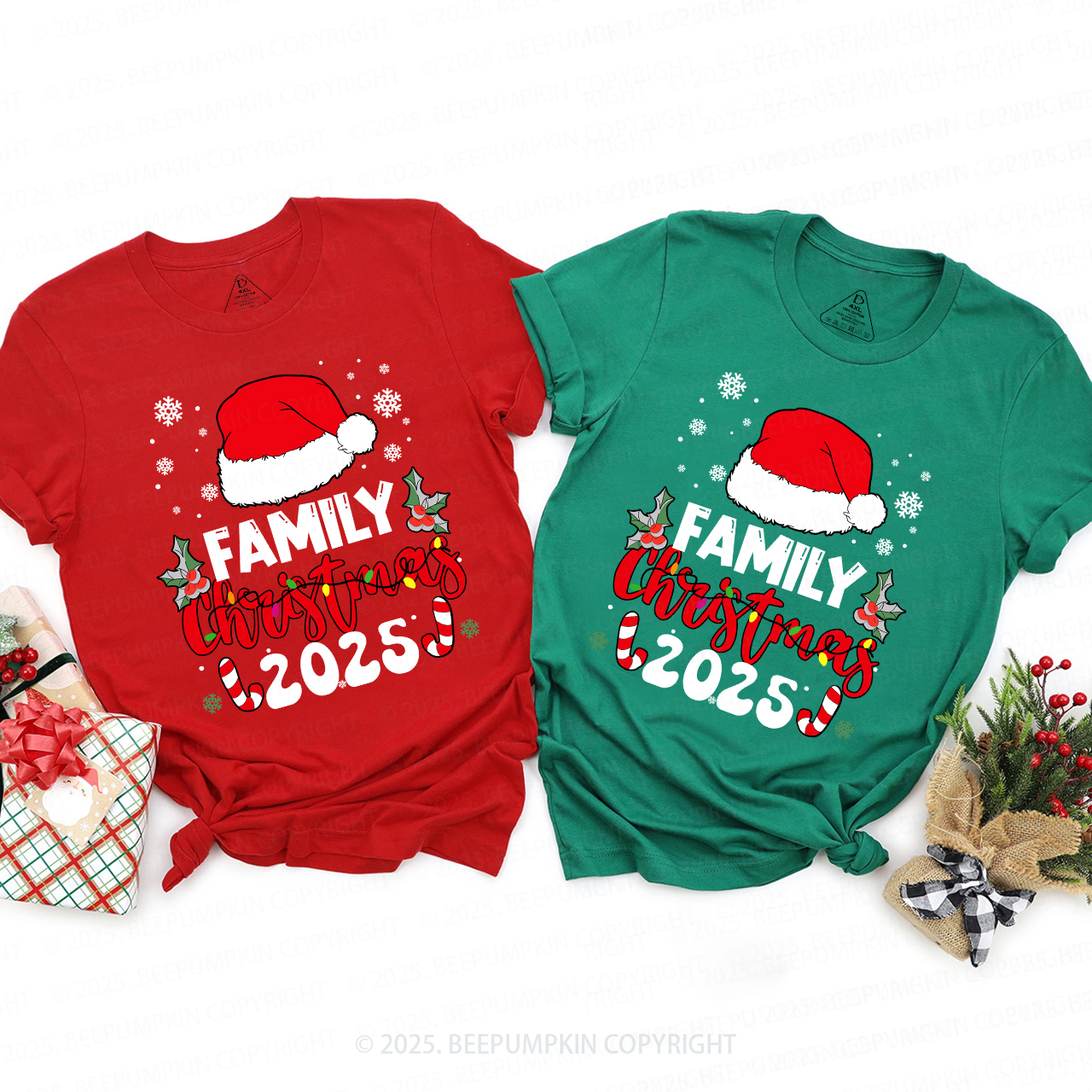 Family Christmas 2025 Xmas Trees Merry Christmas Family Shirt