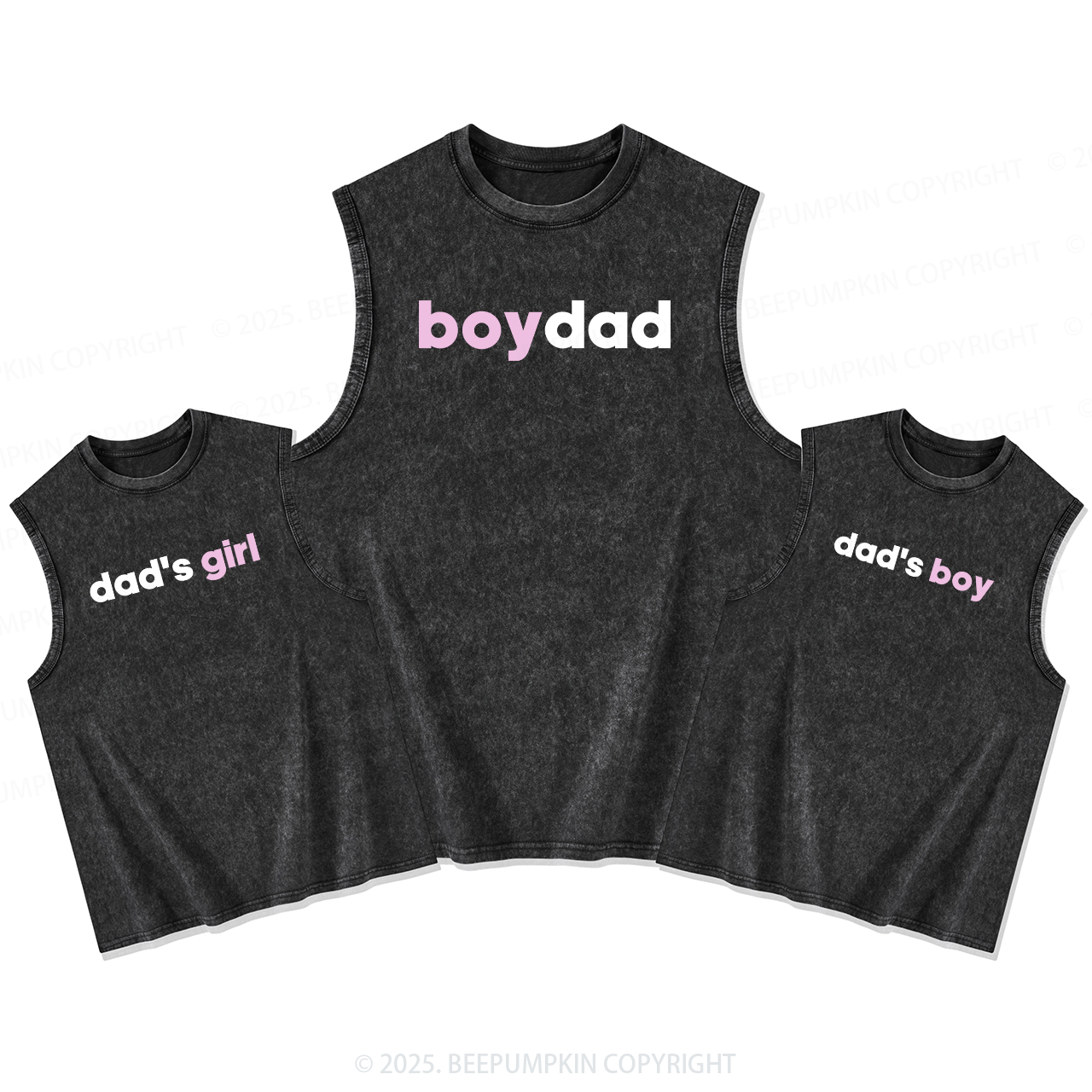 GirlDad BoyDad Dad&Me Matching Washed Tank Top