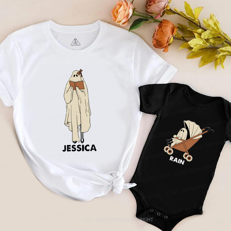 Personalized Spooky Ghosts Halloween Family Matching Shirts