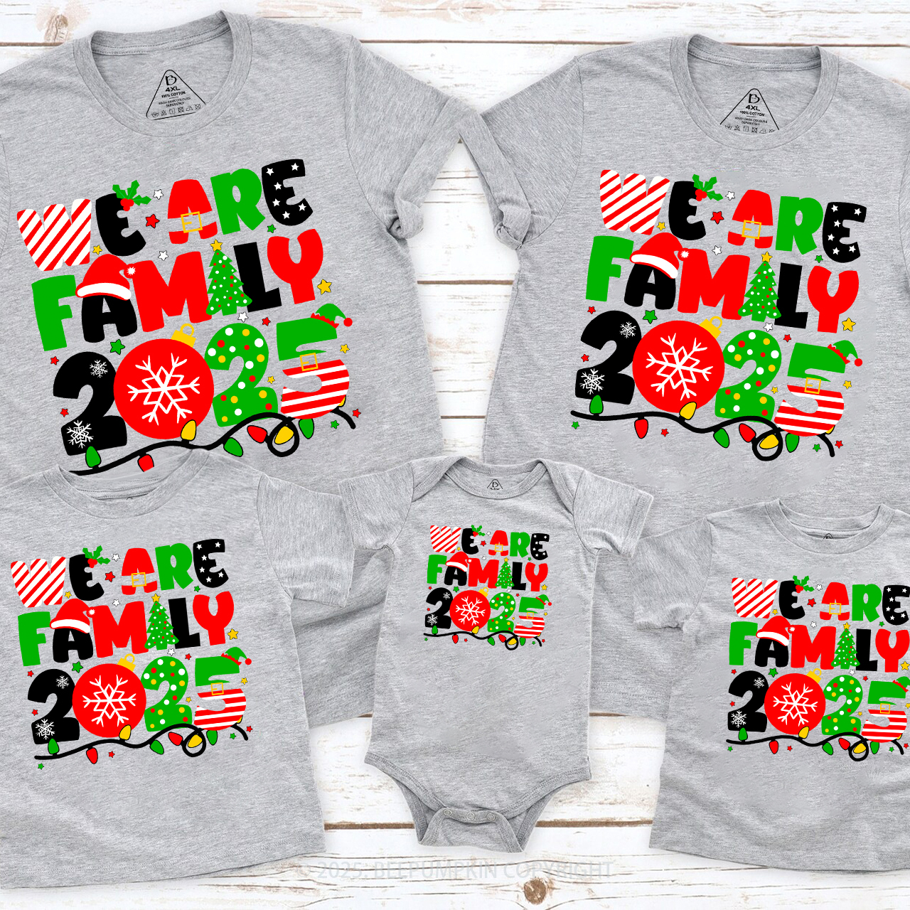 We Are Family Christmas 2025 Family Matching T-Shirts