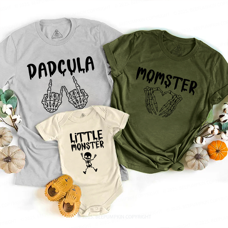 Personalized Skeleton Vibes Halloween Family Matching Shirts