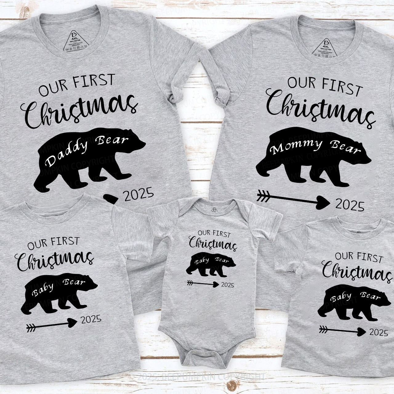 2025 Christmas Bear Family Matching Shirt