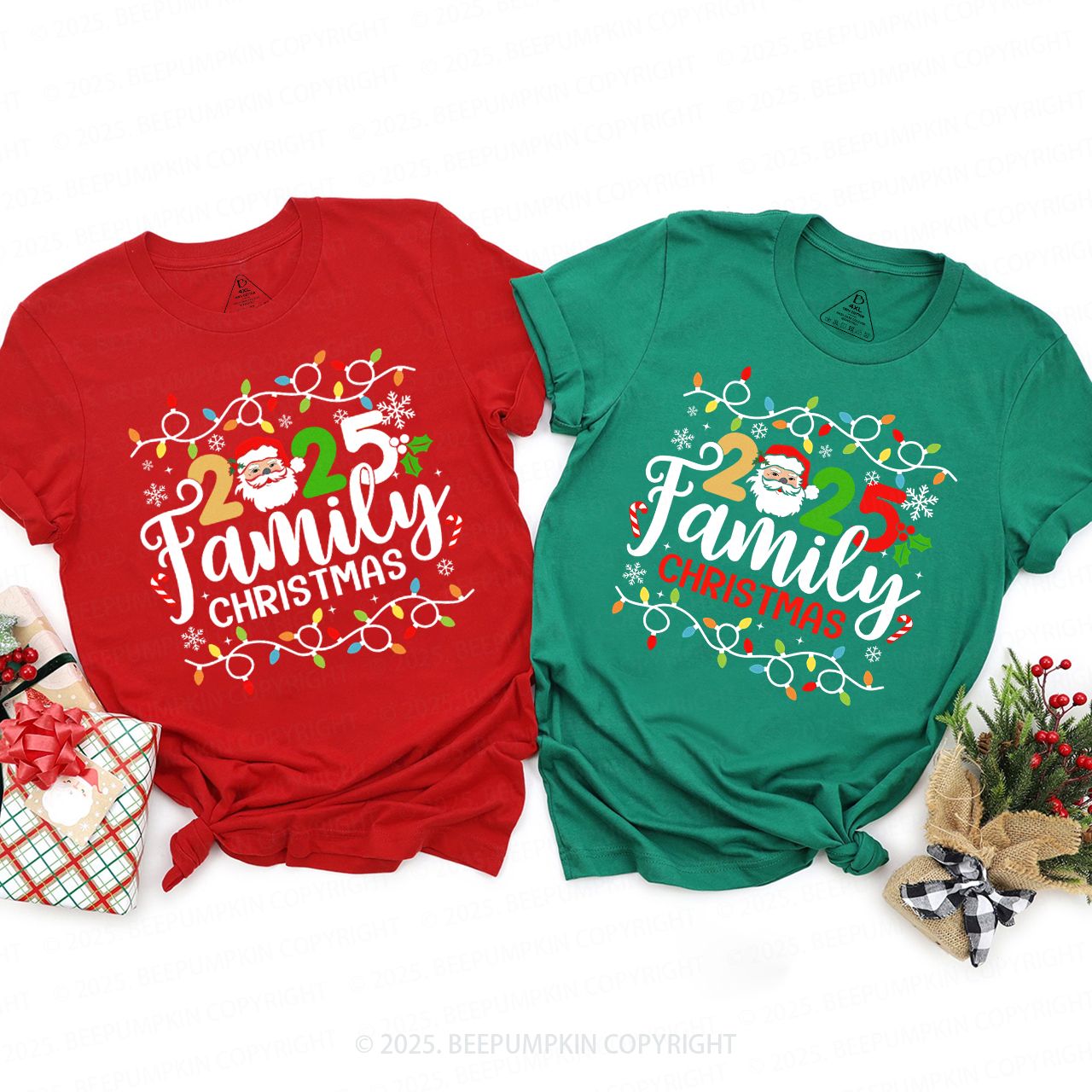 2025 Family Christmas Family Matching T-Shirts Beepumpkin