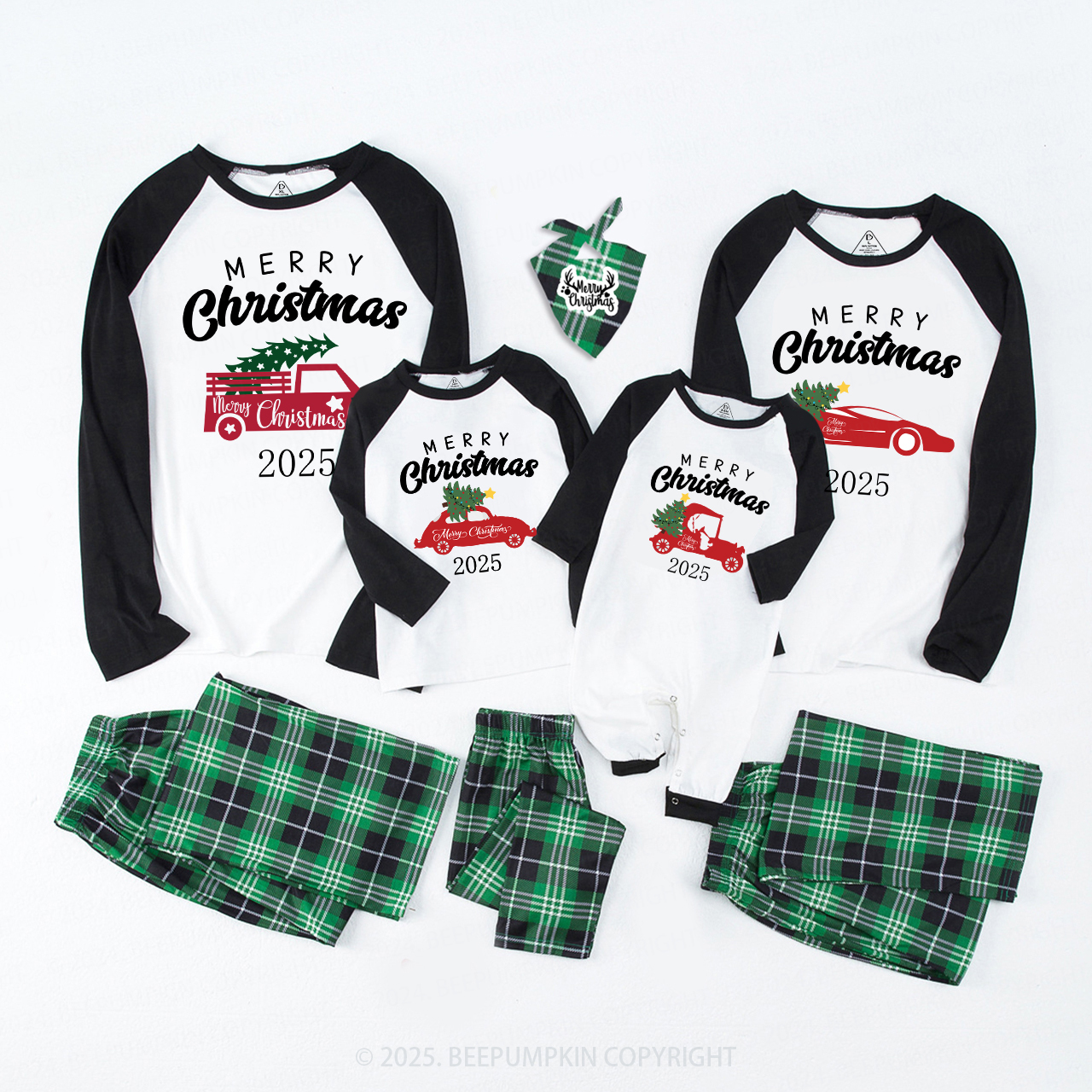 2025 Merry Christmas Truck Family Matching Pajamas