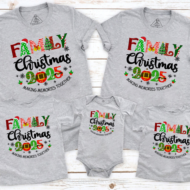 2025 Merry Christmas Squad Light Family Matching T-Shirts