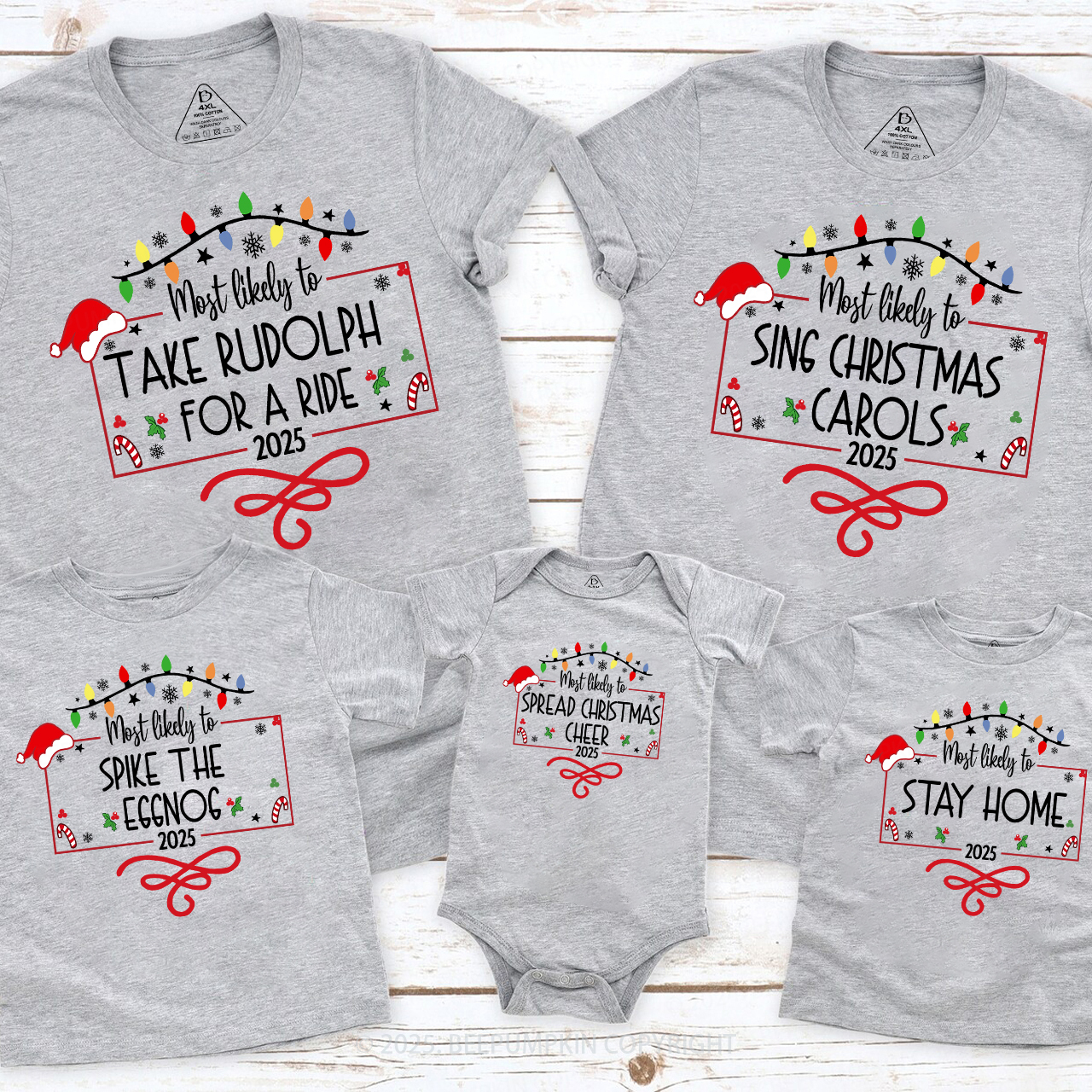 2025 Most Likely To Lanterns Christmas Matching T-Shirts