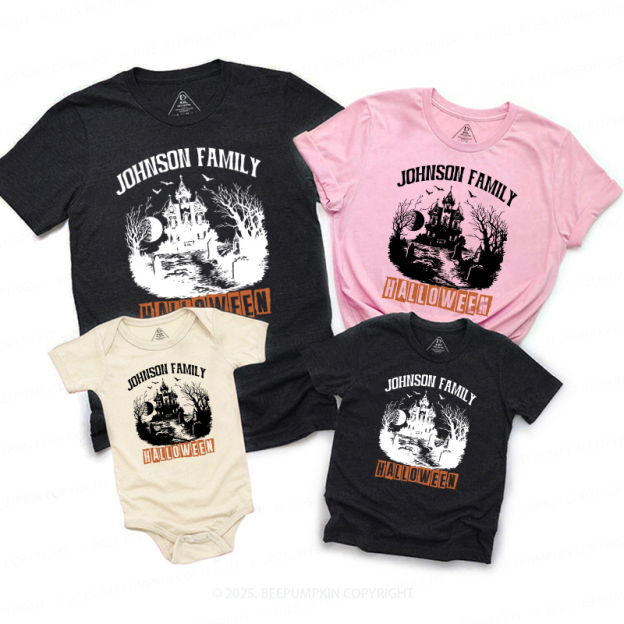 Personalized Halloween Family Name Matching Shirts