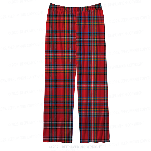 Christmas Black And Red Plaid Pajama Pants 