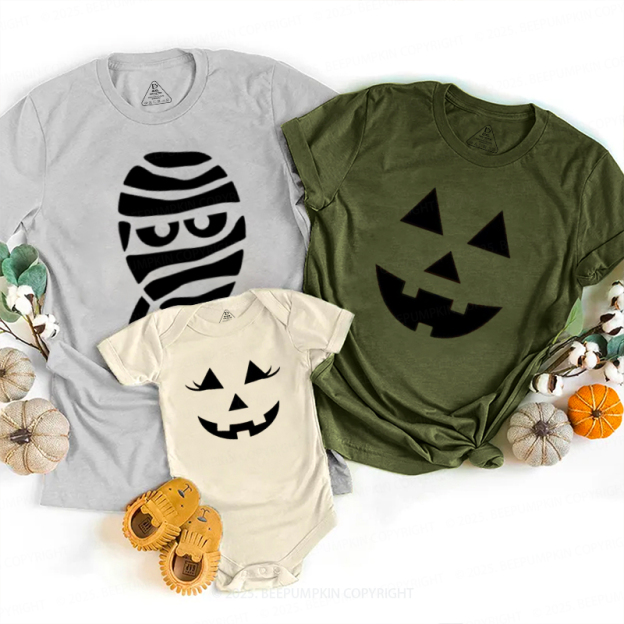 Personalized Halloween Face Family Matching Shirts
