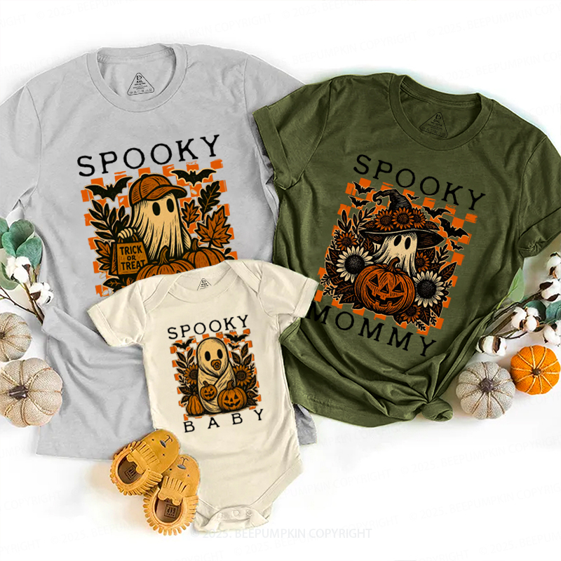 Personalized Pumpkin Patch Ghosts Halloween Family Matching Shirts
