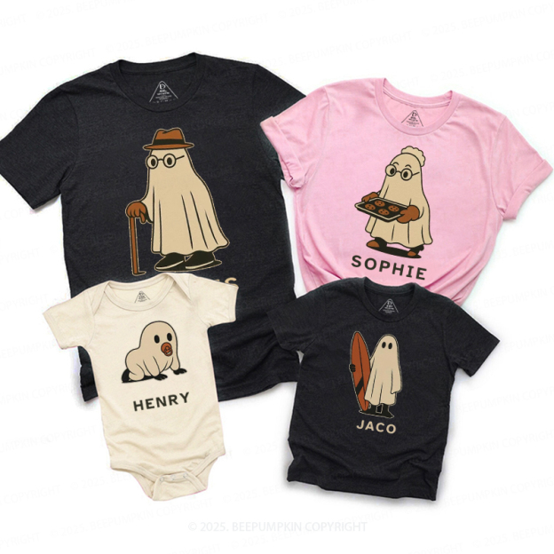 Personalized Ghost Halloween Family Matching Shirts