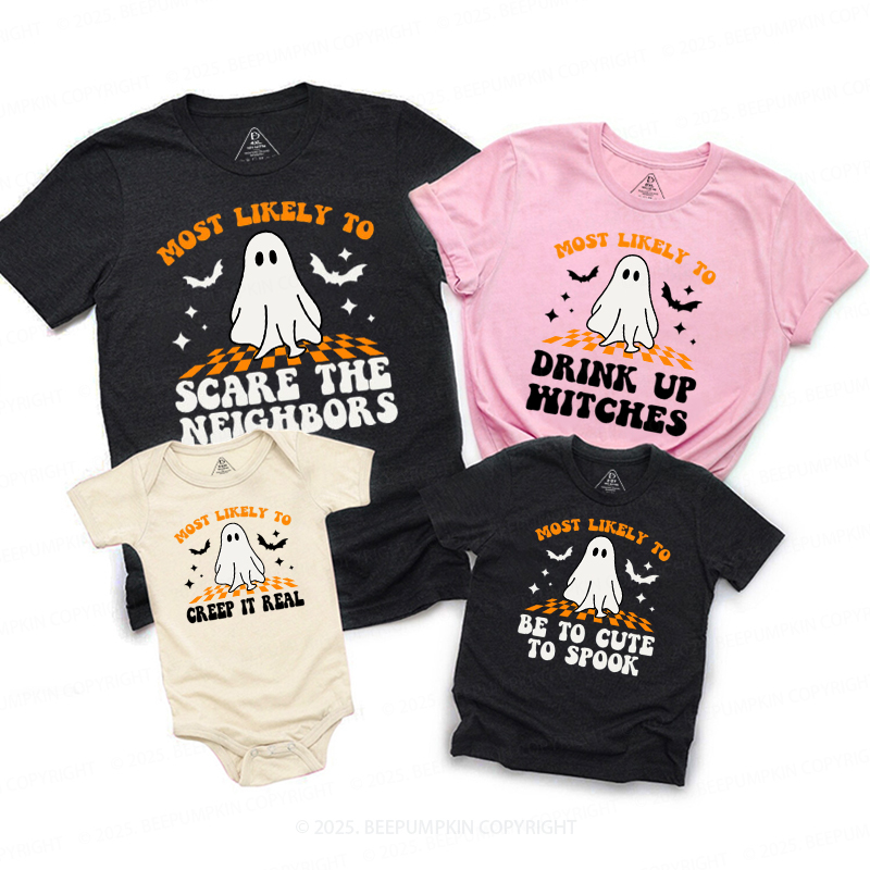 Personalized Most Likely To Halloween Family Matching Shirts