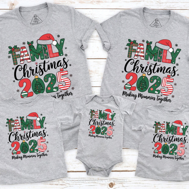 2025 Christmas Family Matching T-Shirts Beepumpkin