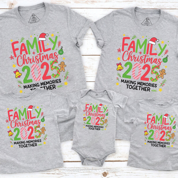 Making Memories Together 2025 Christmas Family Matching T-Shirts Beepumpkin